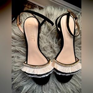 Nanette Lenore kitten heel ankle strap sandal